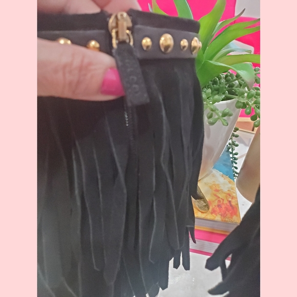Gucci Black Suede Devendra Fringe Boots - Size 37 (US 7) - Picture 4 of 9